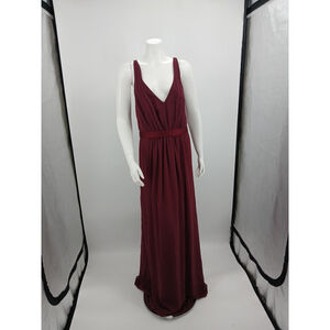 New White By Vera Wang Burgundy Dress Size 16 Formal Prom Ball Evening Occasion